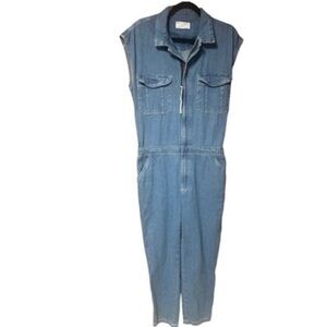ASOS Design Denim Boilersuit In Mid‎ Wash Blue NWT